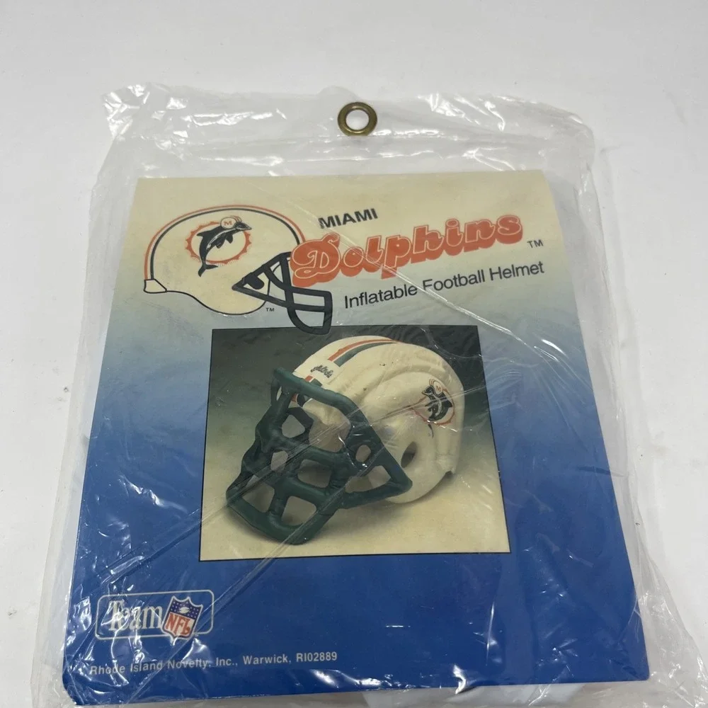 Vintage Miami Dolphins Inflatable Wearable Football Helmet NFL New In Package